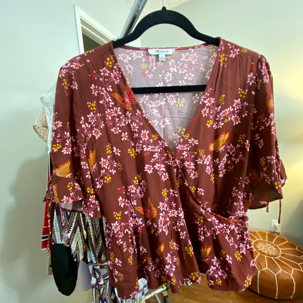 Madewell wrap-around blouse